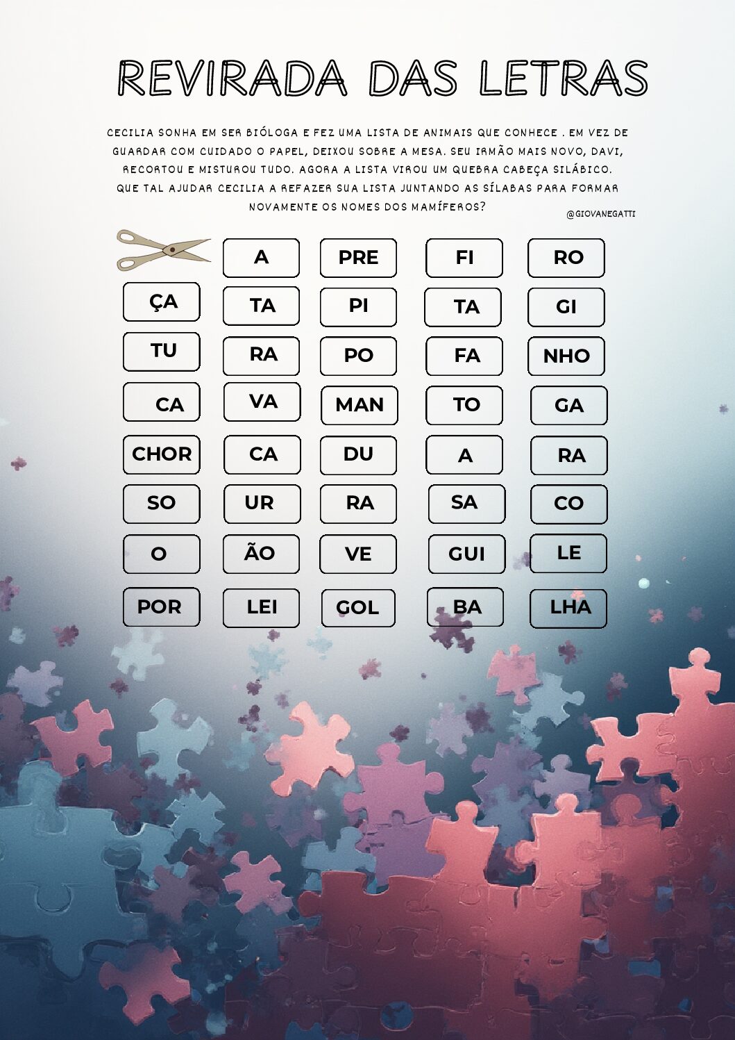 REVIRADA DAS LETRAS