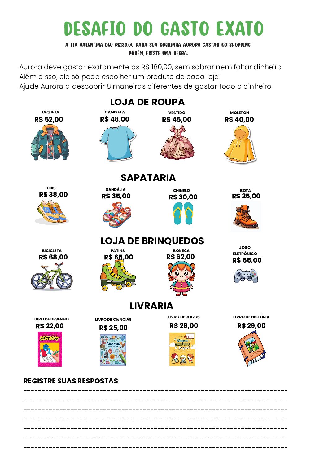 Desafio do gasto exato